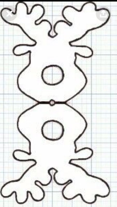 Трафарет оленя для чупочупса