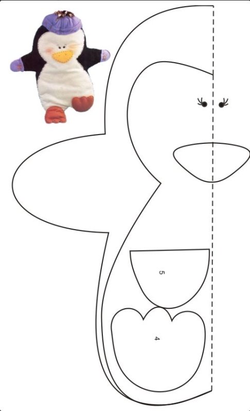 Выкройка пингвина мягкая игрушка