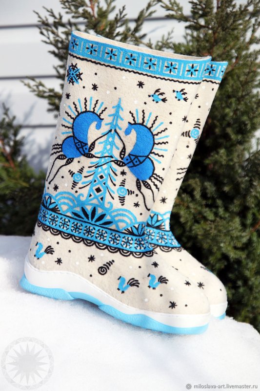 Роспись валенок