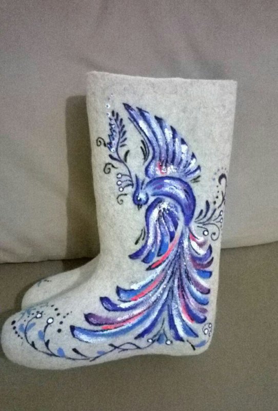 Роспись валенок