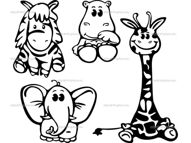 Трафареты звери