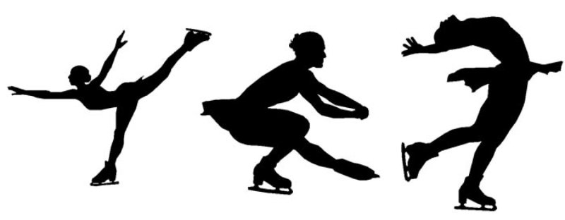 Силуэт фигуристки на коньках