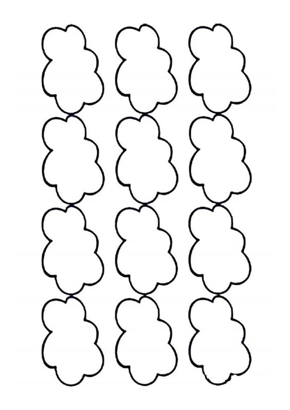 Облачко шаблон для вырезания