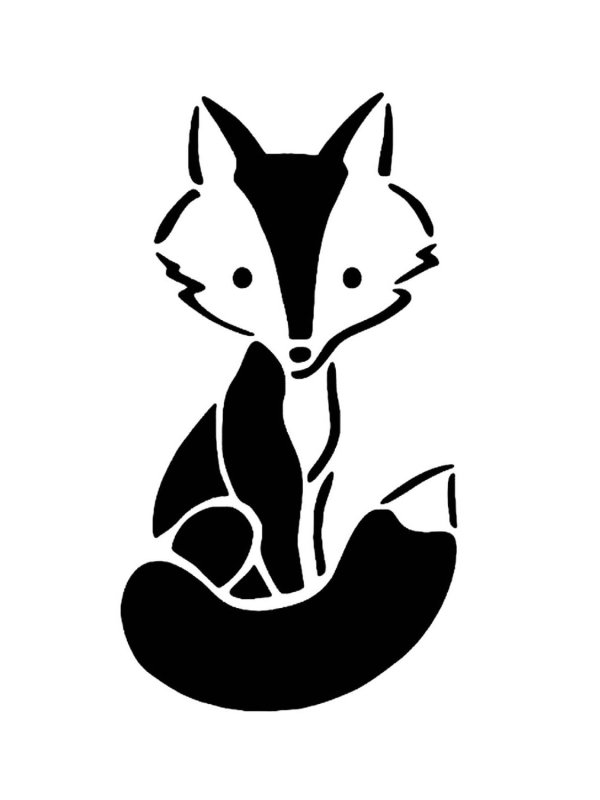 Лиса трафарет