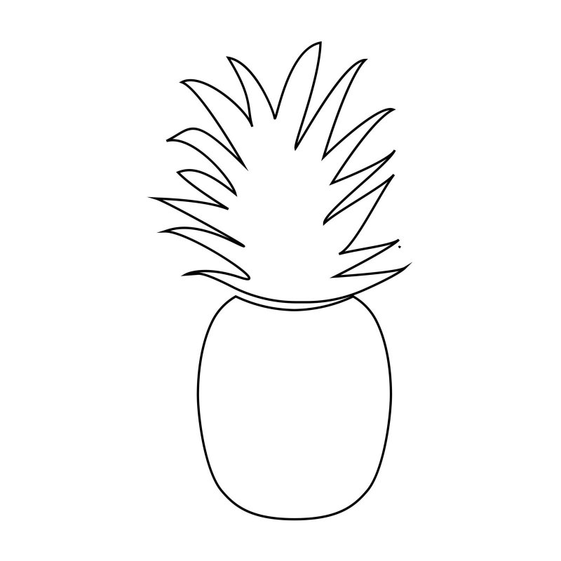 Шаблон ананаса для аппликации