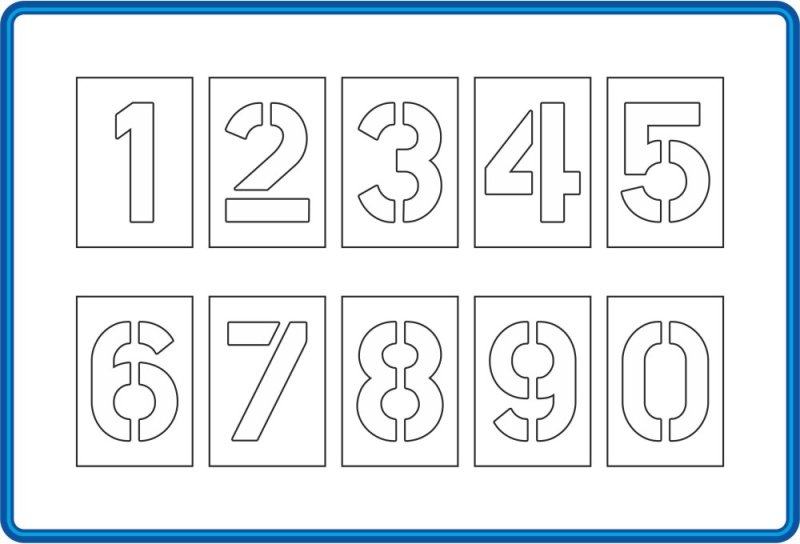 Цифры трафарет для вырезания