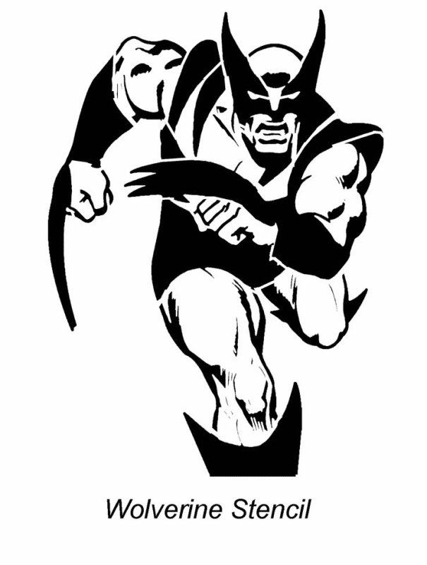 Трафарет Марвел