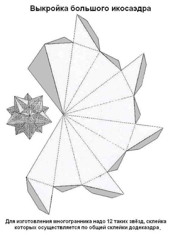 Тела Кеплера Пуансо из бумаги