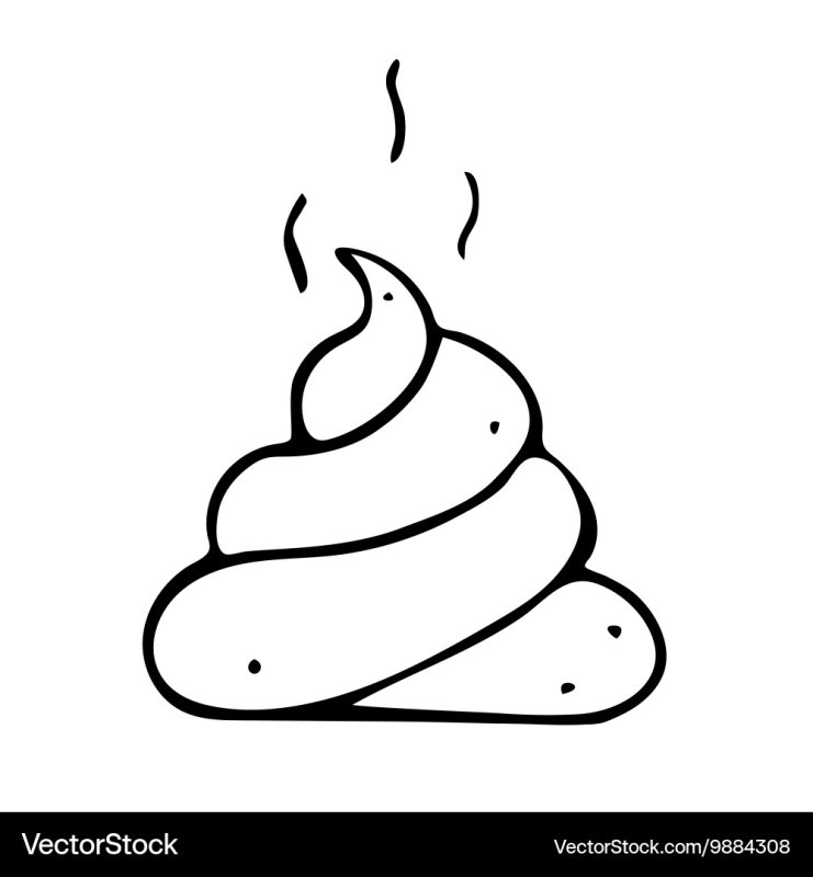 Рисунок какашка карандашом для срисовки