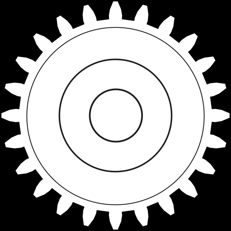 Трафарет шестерни