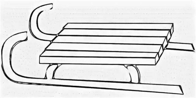 Сани раскраска