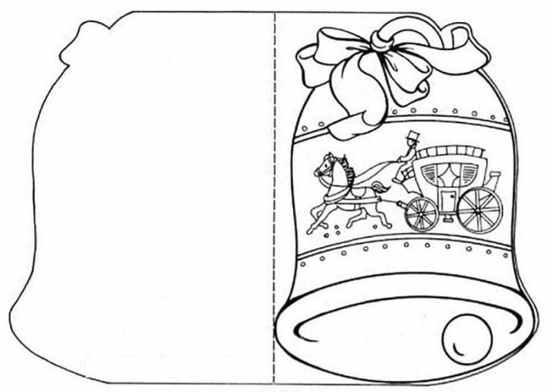 Новогодние открытки раскраски для детей