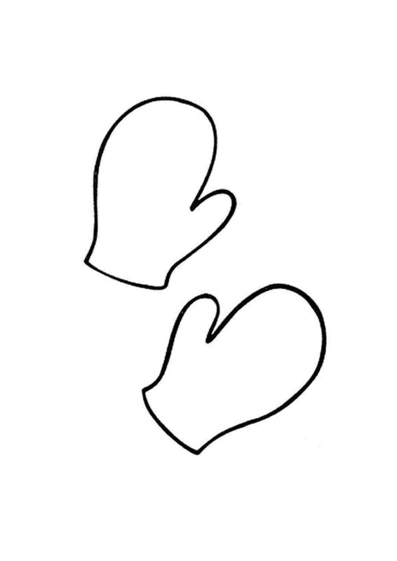 Варежки раскраска