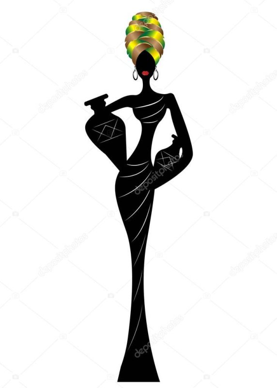 Силуэт африканской женщины