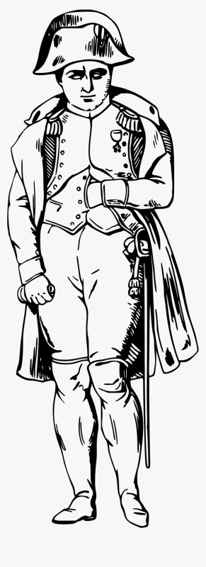 Наполеон Бонапарт черно белый