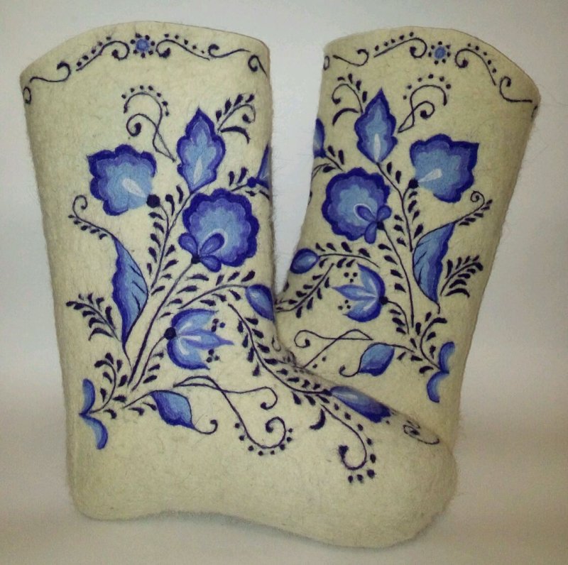 Роспись валенок