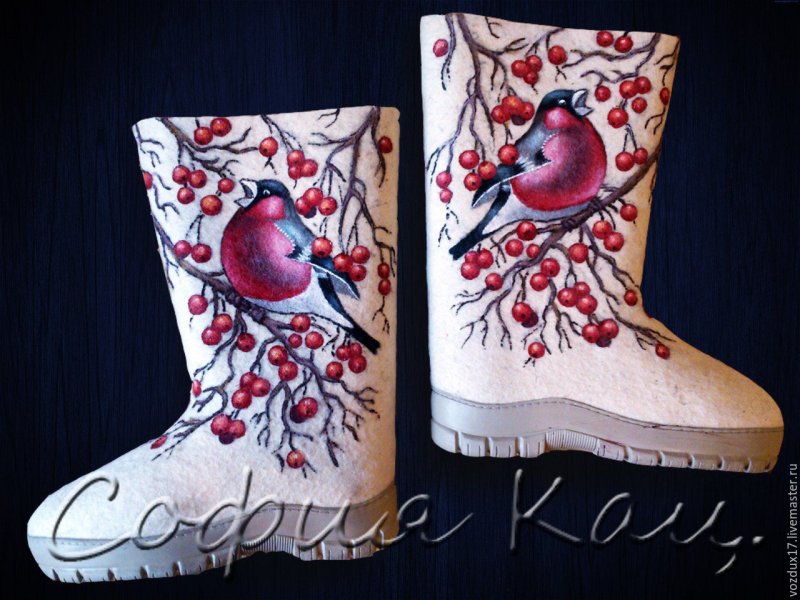 Роспись валенок