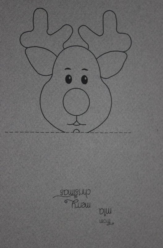 Трафарет оленя для Чупа чупса