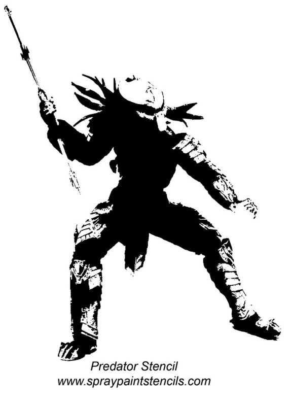 Трафарет предатор