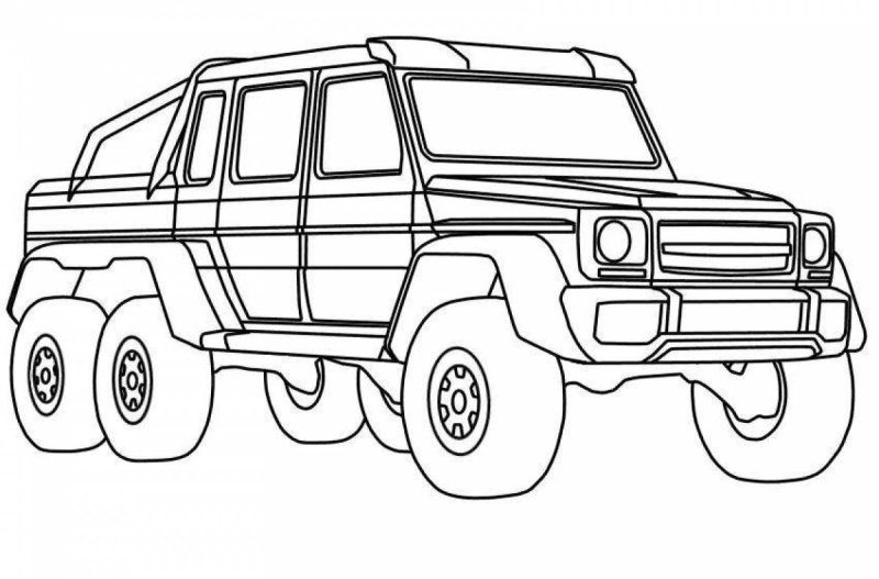 Mercedes Benz g63 раскраска