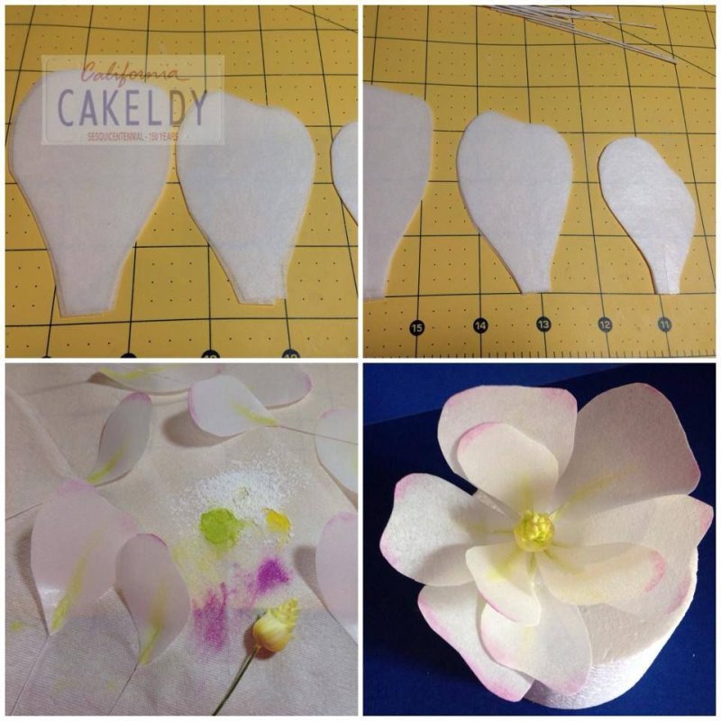 Цветы из рисовой бумаги