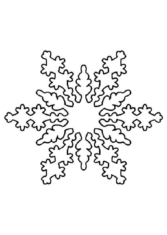 Шаблон снежинки на картоне