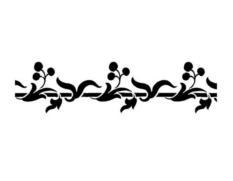 Трафарет для бордюра на стене