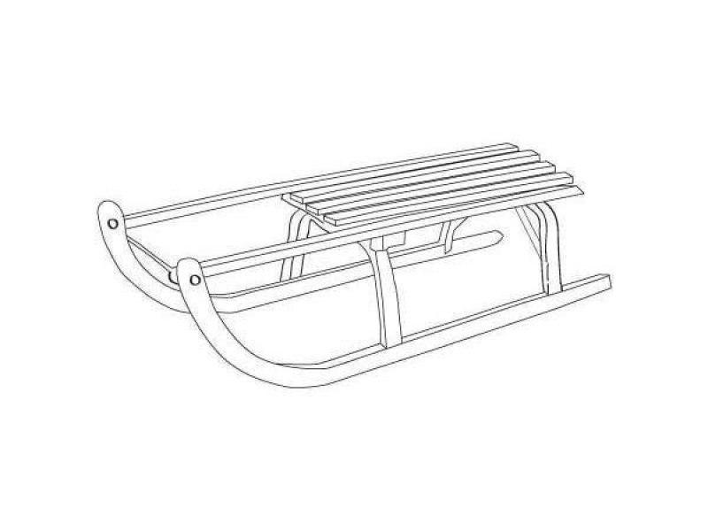 Рисование санки трафарет