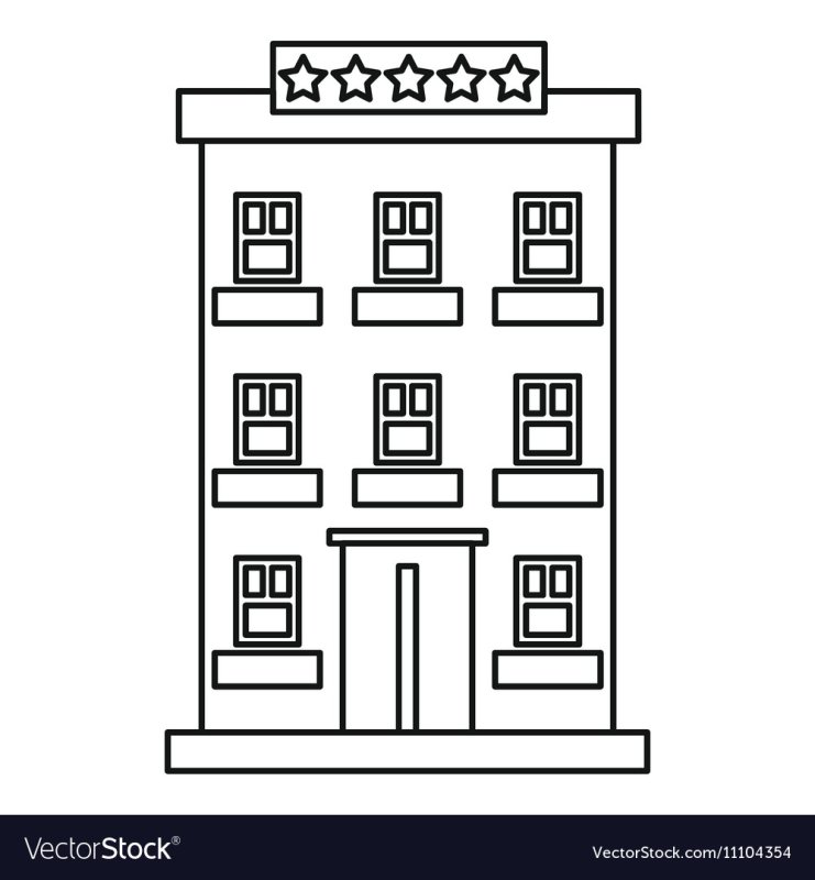 Раскраска отель