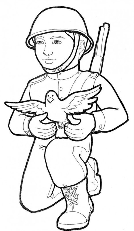 Раскраска 23 февраля для детей