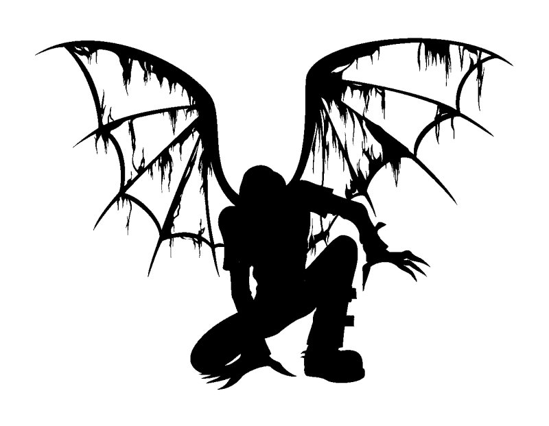 Ангел и демон силуэт