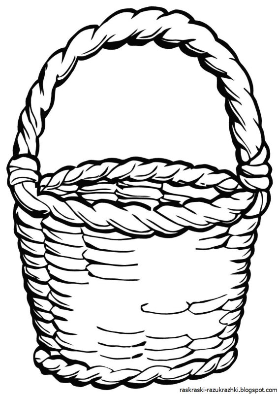 Корзинка раскраска для детей
