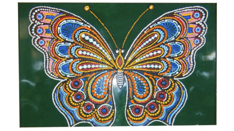 Точечная роспись бабочки