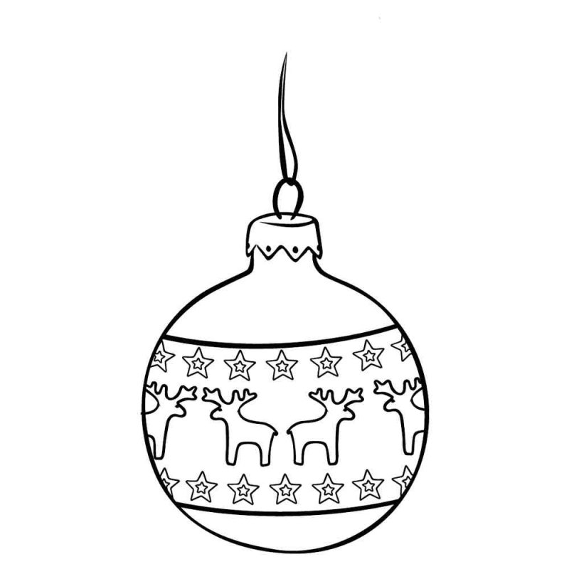 Елочные шары раскраска