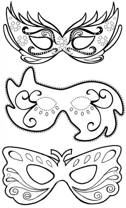 Маски новогодние карнавальные