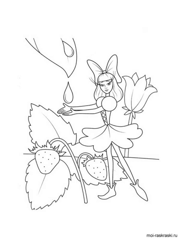 Андерсен Дюймовочка раскраска