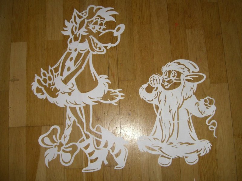 Новогодний заяц на окно