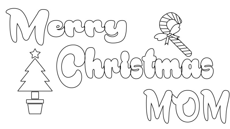 Merry Christmas раскраска для детей