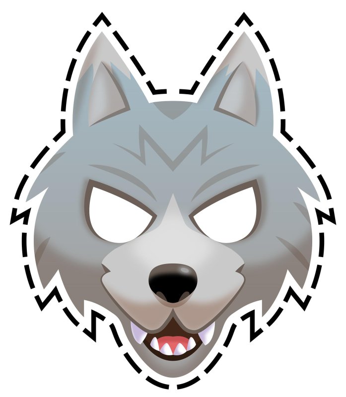 Маска волка для детей