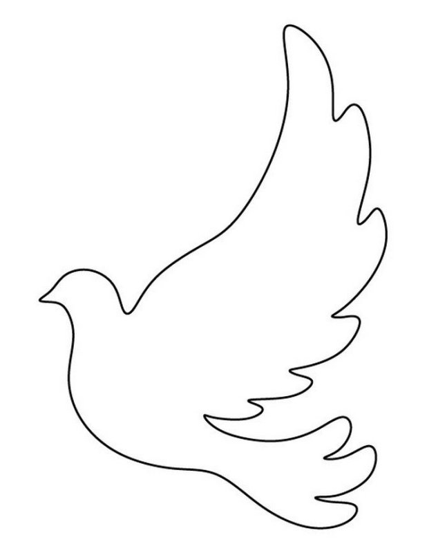 Голубь для вырезания из бумаги