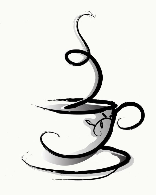 Кружка кофе рисунок