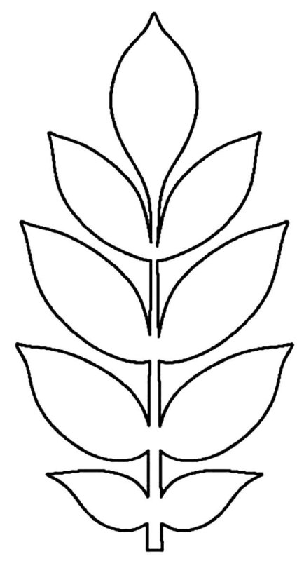 Трафарет листьев цветов
