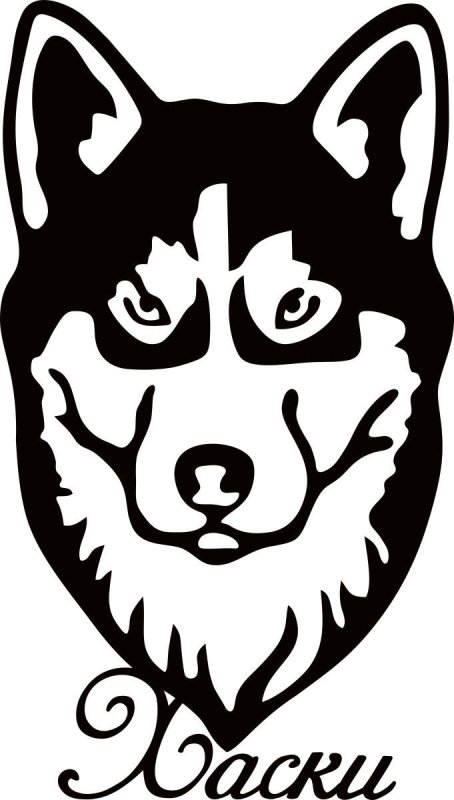 Трафарет хаски