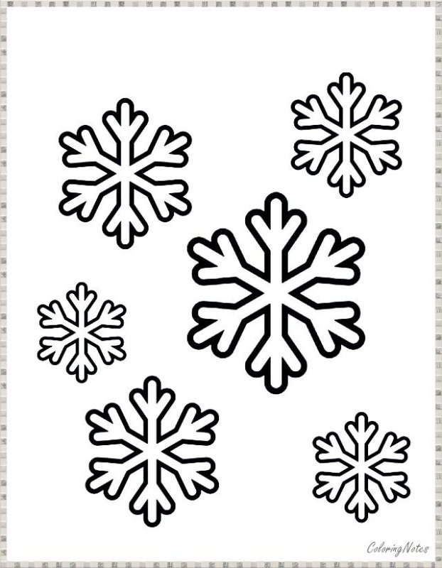 Снежинка раскраска