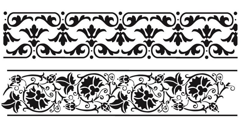 Кубачинский орнамент трафарет