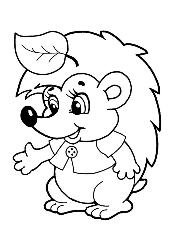 Ёжик раскраска для детей