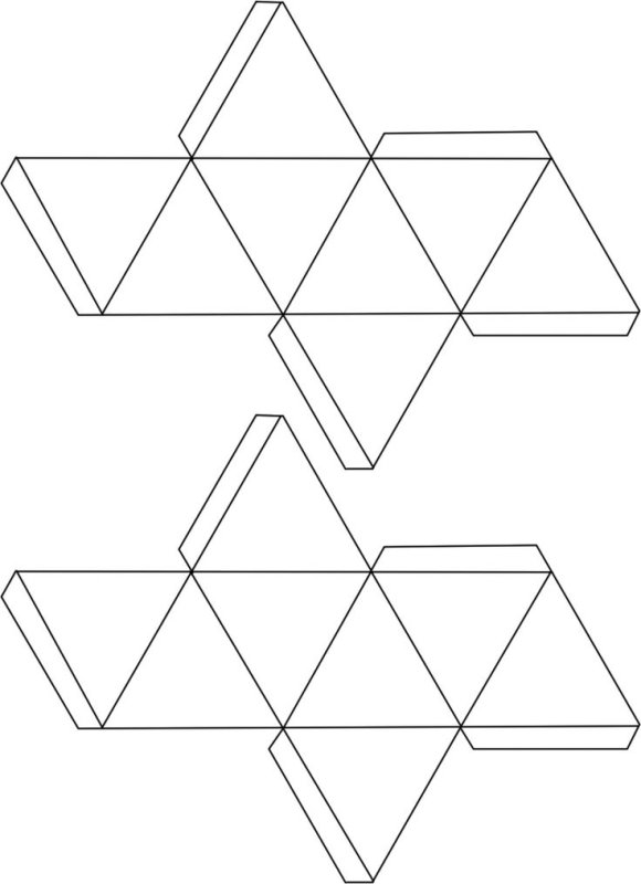 Развертка правильного октаэдра