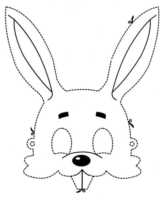 Новогодняя маска зайца