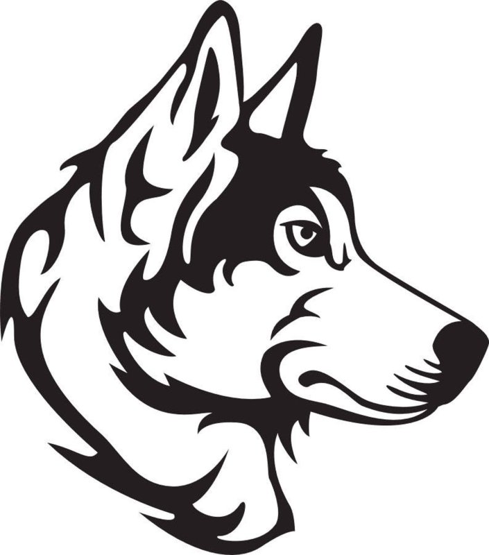 Трафарет волка