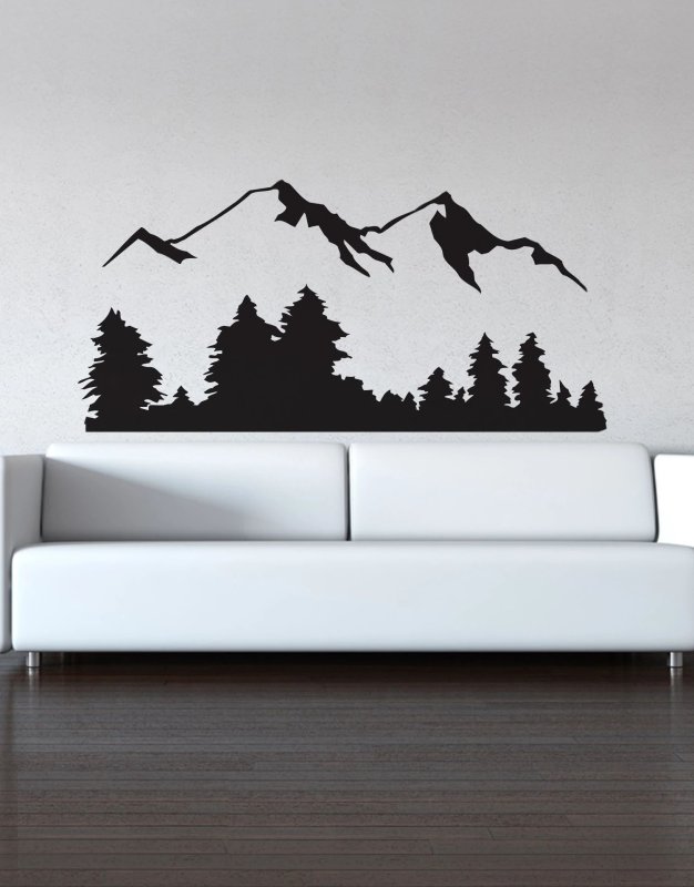 Силуэты на стене в интерьере